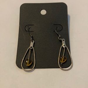 Silver and topaz earrings